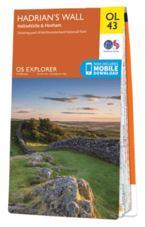 Wandelkaart OL43 Hadrian's Wall- Haltwhistle & Hexham - OS