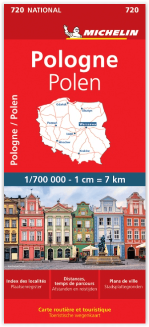 Landkaart Wegenkaart 720 Polen - Michelin