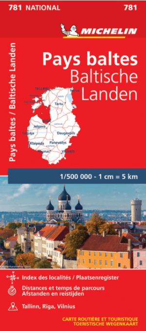 Landkaart Wegenkaart 781 Baltische Staten - Michelin