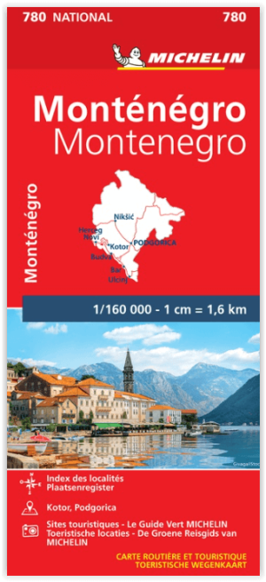 Landkaart Wegenkaart 780 Montenegro - Michelin