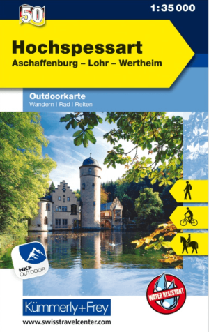 Wandelkaart Outdoorkaart 50 Hochspessart - K&F