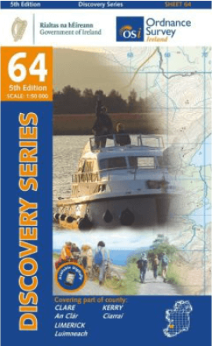 Wandelkaart 64 County Clare, Kerry & Limerick - OSI