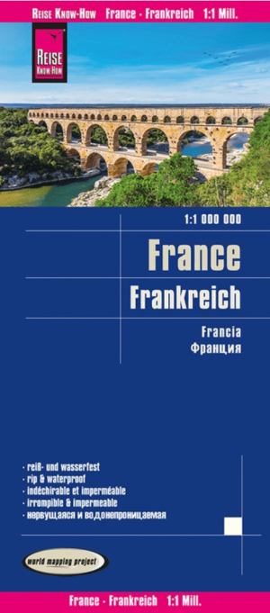 Landkaart Wegenkaart Frankrijk - Reise Know-How Verlag