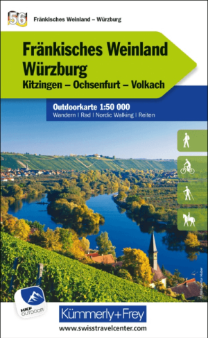 Wandelkaart Outdoorkaart 56 Frankische Wijnland & Würzburg - K&F