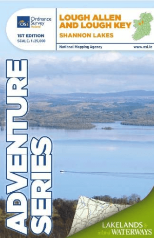 Wandelkaart Lough Allen & Lough Key, Shannon Lakes - OSI