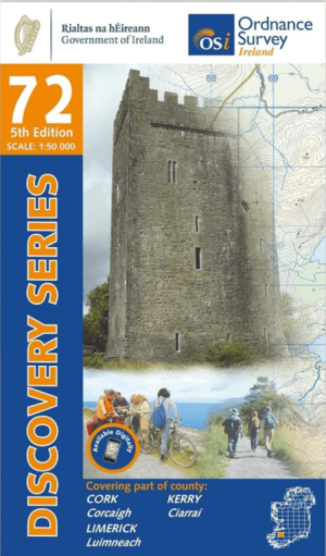 Wandelkaart 72 County Kerry, Cork & Limerick - OSI