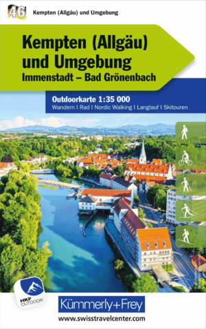 Wandelkaart Outdoorkaart 46 Kempten (Allgäu) und Umgebung - K&F