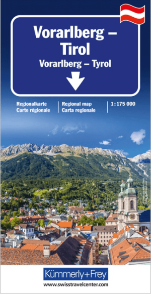 Landkaart Wegenkaart Vorarlberg & Tirol - Kümmerly & Fry