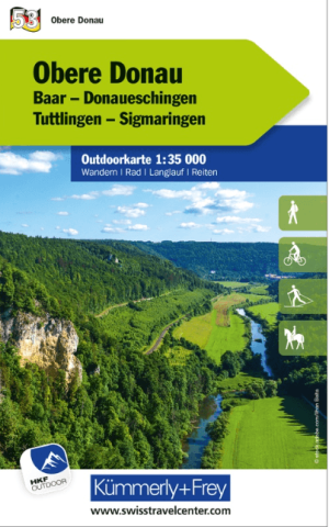 Wandelkaart Outdoorkaart 53 Boven Donau - K&F