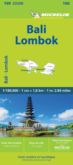 Landkaart Wegenkaart 190 Bali & Lombok - Michelin