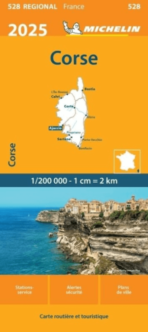 Landkaart Wegenkaart 528 Corse Corsica 2025 - Michelin