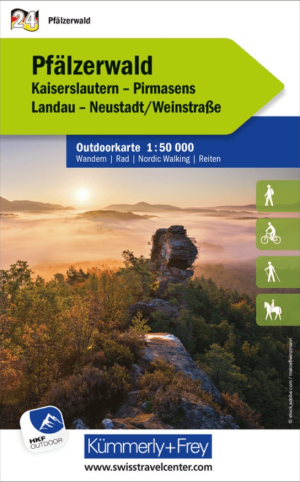Wandelkaart Outdoorkaart 24 Pfälzerwald - K&F