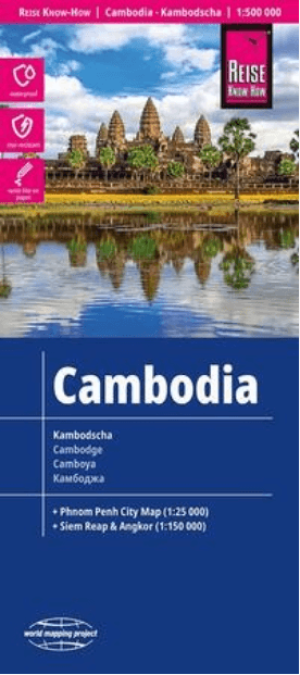 Landkaart Wegenkaart Cambodja - Reise Know-How Verlag