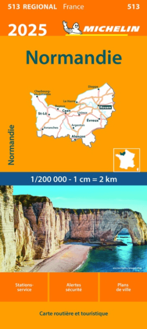 Landkaart Wegenkaart 513 Normandie 2025 - Michelin