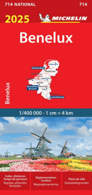 Landkaart Wegenkaart 714 Benelux 2025 - Michelin