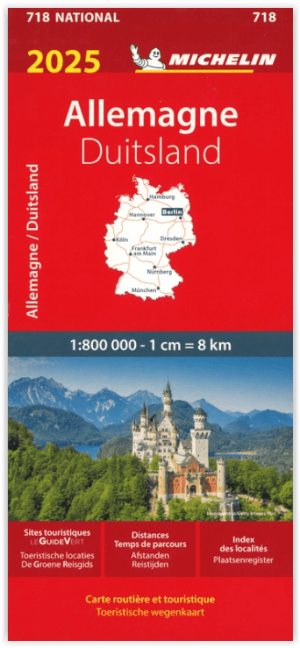 Landkaart Wegenkaart 718 Duitsland 2025 - Michelin