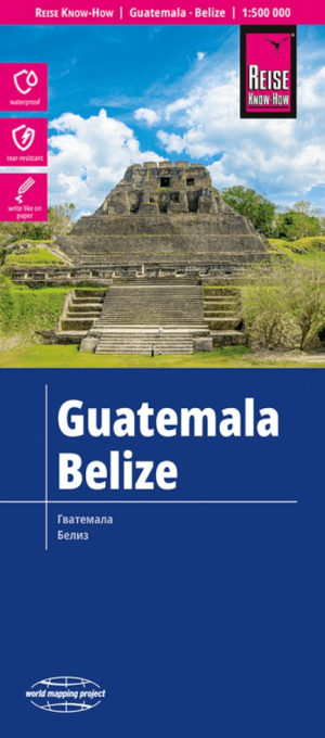 Landkaart Wegenkaart Guatemala & Belize - Reise Know-How Verlag
