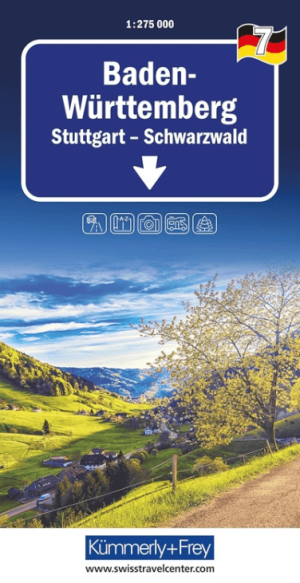 Wegenkaart 07 Baden-Württemberg, Stuttgart & Zwarte Woud - K&F