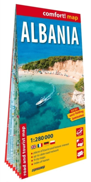 Landkaart Wegenkaart Albanië Balkan - ExpressMap