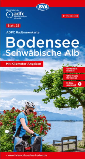 Fietskaart 25 ADFC Bodensee & Schwäbische Alb - Bielefelder