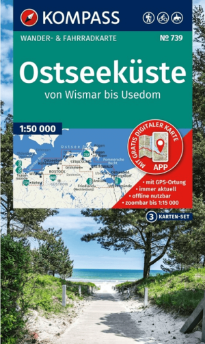 Wandelkaart 739 Ostseeküste Oostzeekust - Kompass