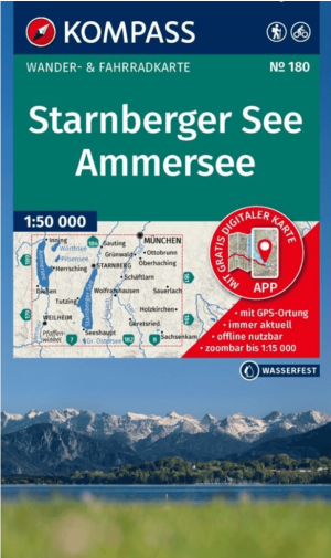 Wandelkaart 180 Starnberger See & Ammersee - Kompass