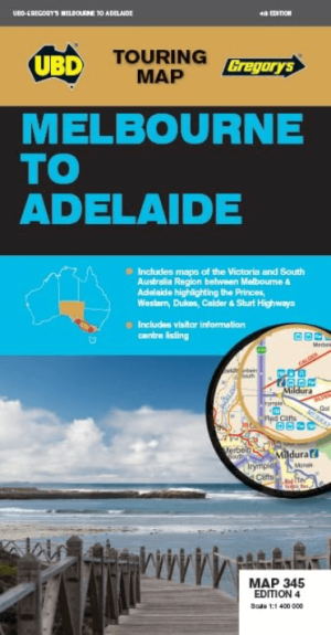 Landkaart Wegenkaart 345 Melbourne to Adelaide - UBD Gregory's