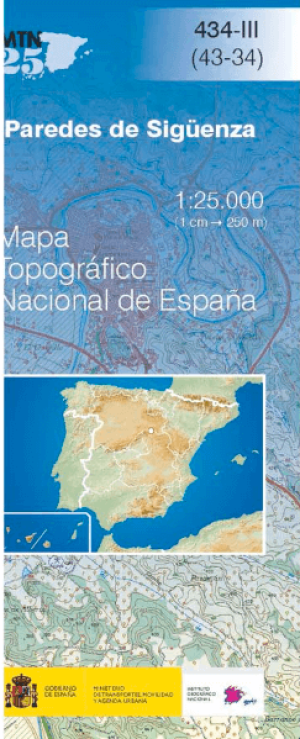 Wandelkaart 00434.3 Paredes de Sigüenza, Guadalajara, Castila LM