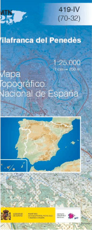 Wandelkaart 00419.4 Vilafranca del Penedès, Barcelona, Catalonië 