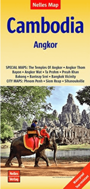 Landkaart Wegenkaart Cambodia & Angkor Watt - Nelles Verlag