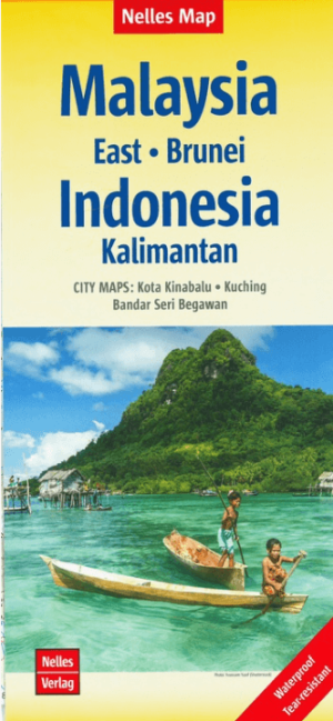 Landkaart Wegenkaart Maleisië Oost Borneo & Kalimantan Indonesië
