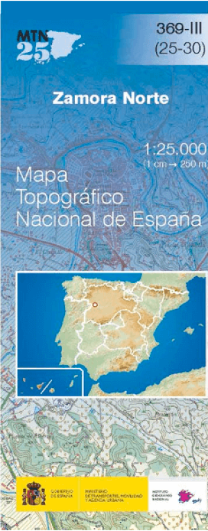 Wandelkaart 00369.3 Zamora Norte, Zamora, Castillië y léon - CNIG