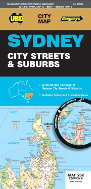 Stadsplattegrond 262 Sydney City Streets & Suburbs - UBD Gregory's