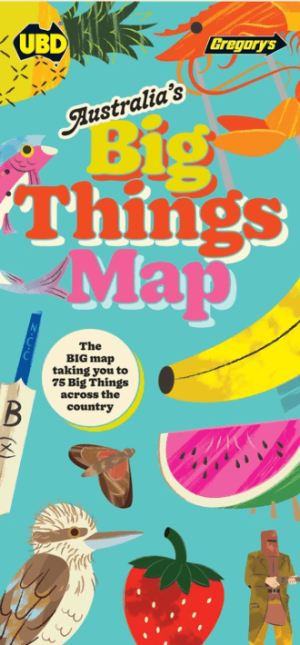 Landkaart Wegenkaart Australia's Big Things Map - UBD Gregory's