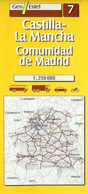 Landkaart Wegenkaart 07 Castilla- La Mancha & Madrid - GeoEstel