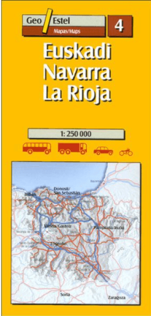 Landkaart Wegenkaart 04 Euskadi- Navarra & La Rioja - GeoEstel