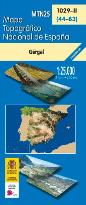 Wandelkaart 001029.2 Gérgal, Almeria Andalusië Spanje - CNIG