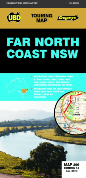 Landkaart Wegenkaart 296 Far North Coast NSW - UBD Gregory's