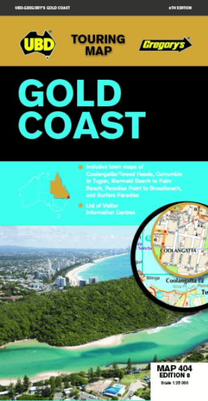 Landkaart Wegenkaart 404 Gold Coast Queensland - UBD Gregory's