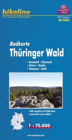Fietskaart Radkarte Thüringer Wald - Estenbauer