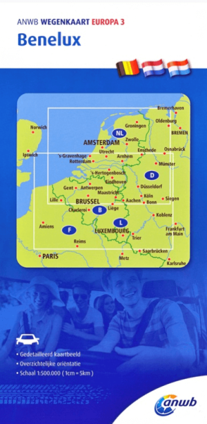 Landkaart Wegenkaart 3 Benelux (BE-NE-LU) - Anwb Media