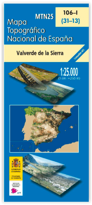 Wandelkaart 00106.1 Valverde de la Sierra, Léon, Castillië - CNIG