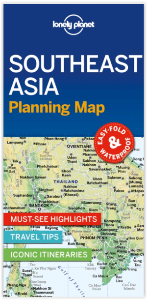 Landkaart Wegenkaart Planning map Southeast Asia - Lonely Planet