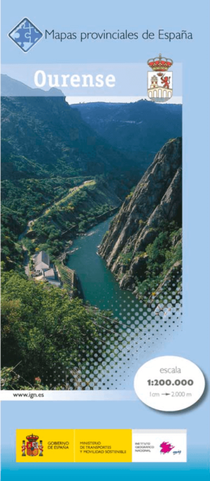 Landkaart Wegenkaart 34 Mapa Provinciales Ourense - CNIG