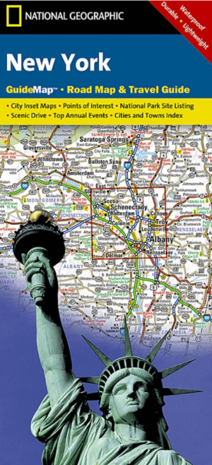 Landkaart Wegenkaart State Guide Map New York - Nat Geo