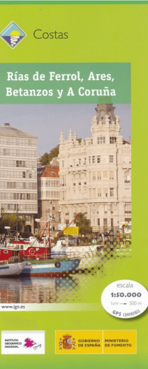 Wandelkaart Costa's T05 - Rías de Ferrol, Ares, Betanzos - CNIG