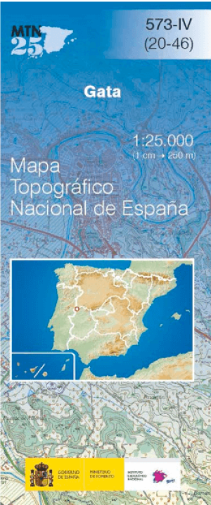 Wandelkaart 00573.4 Gata, Cáceres, Extremadura - CNIG