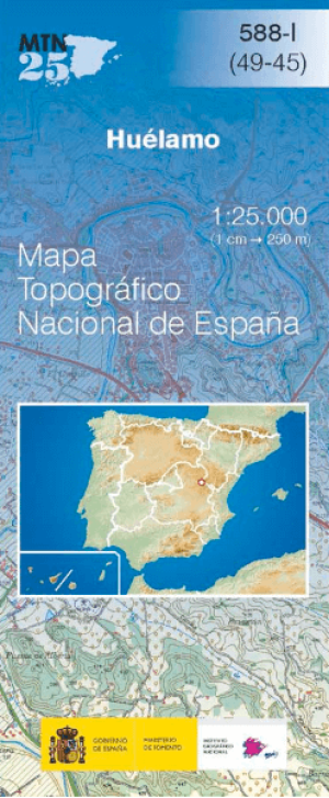 Wandelkaart 00588.1 Huélamo, Cuenca, Castilla La-Mancha - CNIG