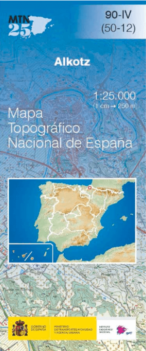 Wandelkaart 0090.4 Alkotz, Navarra - CNIG