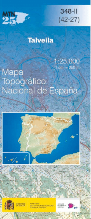 Wandelkaart 00348.2 Talveila, Soria, Castillië y léon - CNIG